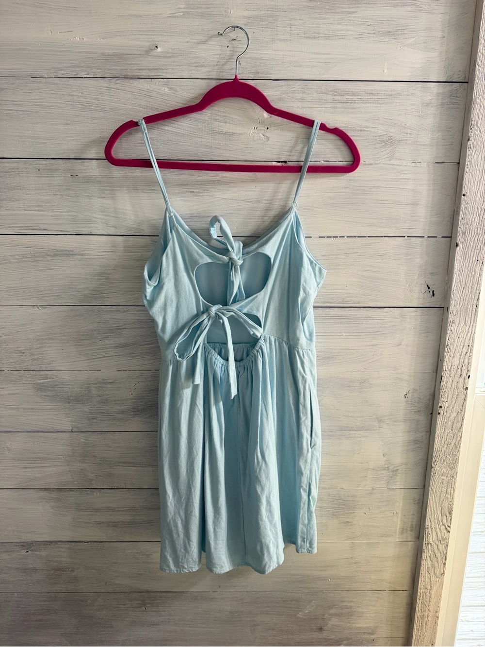 Light Blue Tie-Back Sundress